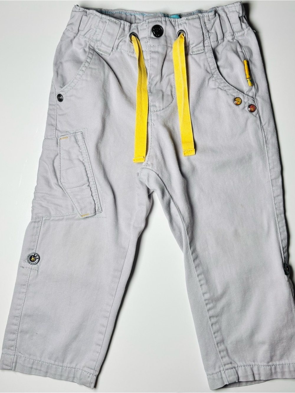 Trois Moutons Kids Grey Ribbon Cargo Pants 24M